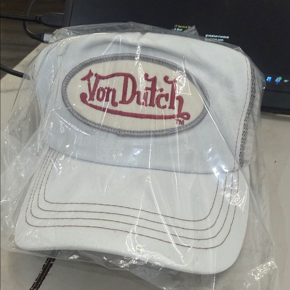 Von Dutch Light Blue Cap with Red Logo